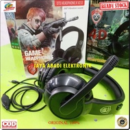 J314 ORIGINAL HEADSET HEADPHONE BANDO YOUTUBER GAMING HANDSFREE CALL GAME HEADPHONES KABEL KOMPUTER