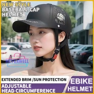 Half Face Helmet Unisex Lightweight Helmet E-Motorcycle Helmet Fit Summer Safety Helmet Peak Cap