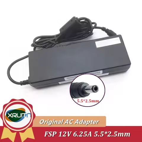 Genuine FSP FSP075-DMAA1 FSP075-DIBAN2 12V 6.25A 75W AC Adapter For Polycom G500 GROUP SERIES 500 VI