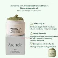 Sữa rửa mặt Tươi Arencia Rice Mochi Cleanser Fresh Green/Fresh Rosehip Hũ 120g Bản mới Sạch sâu Dưỡn