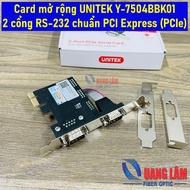 PCI-E Card to 2 Ports RS232 DB9 UNITEK Y-7504BBK01 (Y-7504B) - Expand COM Port for Computers, CNC Ma