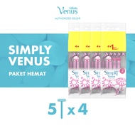 [NEW!] Gillette Venus Simply 2 Venus Basic Razor isi 5 pcs x4