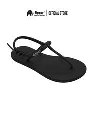 Fipper Strappy Rubber for Women in Black