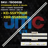 Backlight TV SONY 55 Inch KD-55X7000E XBR-55X800E STO550AN5-51LED-R-Rev04