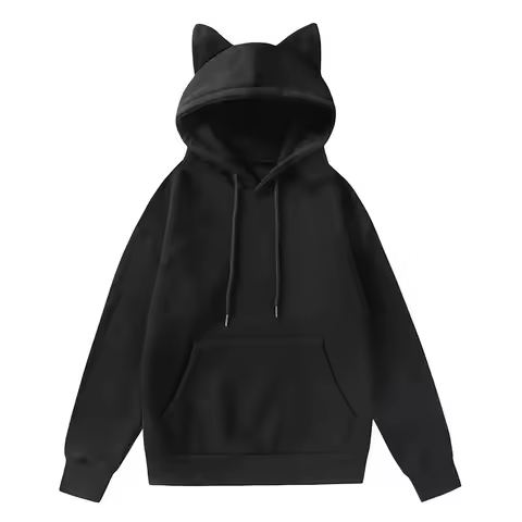 2024 New Winter Men's Hoodie Sweater Pullover South Korea Fashion Men's Cat Ears Cute Japanese Top P