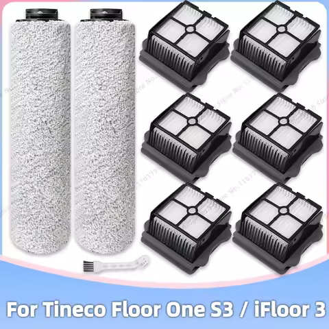 Fit For Tineco Floor One S3 / Tineco iFloor 3 Cordless Wet Dry Vacuum Roller Brush Hepa Filter Repla