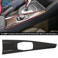 OPENMALL Carbon Fiber Car Multimedia Button Panel Trim Cover Performance Car Accessories For BMW 3 4