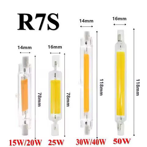 R7S LED Glass Tube 78MM 15W 20W COB Bulb 118MM 30W 40W R7S Corn Lamp J78 J118 AC220V 110V Replace Ha