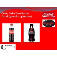 Coke, Coke Zero Bottle Drink (500ml x 24 bottles)