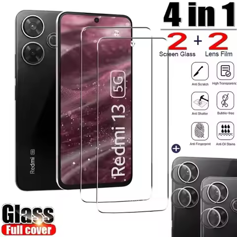 2+2 Tempered Glass For Xiaomi Redmi 13C 5G 13 12 12C 10 10C 10A 9 9C 9A For Redmi A1 A2 Plus A3 Turb