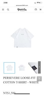 Persevere PERSEVERE LOOSE-FIT COTTON T-SHIRT - WHITe