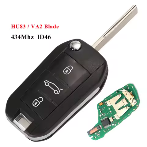 jinyuqin 434MHz FSK HELLA ID46-pcf7941 Car Remote Key for Peugeot 208 2008 301 308 5008 508 Hella HU