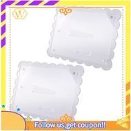 【W】2 Pack of Acrylic Scalloped Picture Frame,Clear Picture Frame,5x7 Picture Frames,Multi-Use Magnet