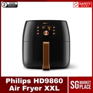 Philips HD9860 Air Fryer XXL. Also known as HD9860/91. Premium Smart Sensor Series. 1.4kg Capacity. Fry, bake, grill, roast and reheat. Safety Mark Approved. 2 Years Warranty.