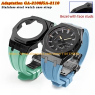 GA-2100 Stainless Steel Case Strap for Casio G Shock GA-2110 Replacement Accessory Set