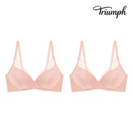 Travel set Triumph เซ็ตคู่เสื้อชั้นใน เสื้อชั้นในรูปแบบไม่มีโครง รุ่น Style Shell HU DV รหัส 1022376