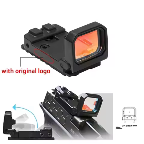 Tactical VISM Flip Up Red Dot Sight Glock MOS 1913 Mount For Airsoft Rifle Pistol Handgun Glock 17 1