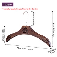 Retro Teak Hangers Suit Hangers Wardrobe Hangers High-end Hotel Hangers (supports Engraving)