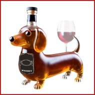 Whiskey Glass Bottle Glass Liquor Bottle Dachshund Dog Shape Decorative Animal Statue Wine Container