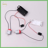EPMN> Black White 130 Motor Kit With 2xAA Battery Storage Case And Switch 16500 RPM Mini DIY Electro