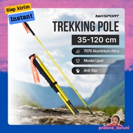 [Original] TaffSPORT Folding Hiking Stick Trekking Pole Aluminum 7075 120cm - 7075 - Yellow