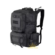 Ransel Militer Serbaguna Gultor GT12 Warna Hitam/Arang/Merah Tua - Tas Punggung Taktis Tahan Lama