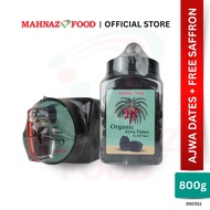 Mahnaz Food Kurma Dates Organic Ajwa 800g + Free Saffron