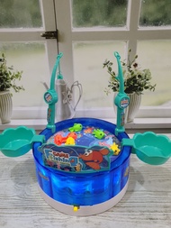 NASIUDUK Mainan PANCINGAN IKAN MUSIC go joy fishing aquarium ikan magnet bergerak anak lagu mandarin