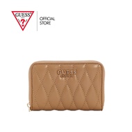 GUESS กระเป๋า รุ่น QG8122140 VALLA SLG MEDIUM ZIP AROUND ZIP WALLET สีเบจ