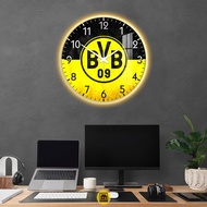Borussia Dortmund In UV Premium Round LED Wall Mirror Mount Clock