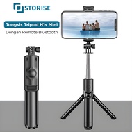 STORISE Selfie Stick H1S Tripod LED Light Bluetooth Remote Tongsis 1M Long Multifunction