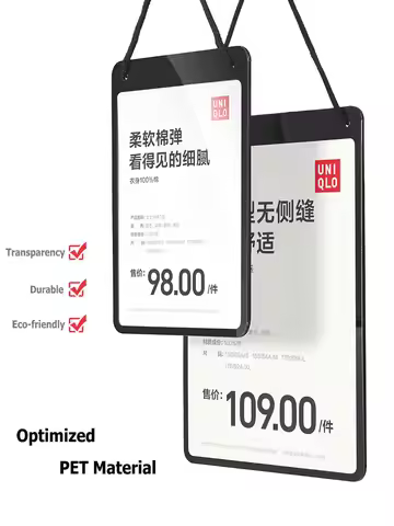 Transparent Plastic Flip Chart Price Label For Stores Supermarket Shelf Price Tag Holder A4/A5/A6 Do