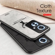 Deer Pattern Fabric Cloth Back Cover For Oppo Reno11 Pro Case TPU Soft Shockproof Bumper Coque Oppo Reno11 Pro Reno11 Reno11 F Oppo F25 Pro 2024