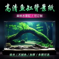 2025 Pelekat Lukisan Latar Belakang Tangki Ikan AI Forest Aquatic Plant Tangki Ikan 8K HD 5D Kertas 