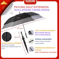 Nason Umbrella Extension 2-tier Golf Umbrella with unique design, 23 inches when closed, 27 inches w