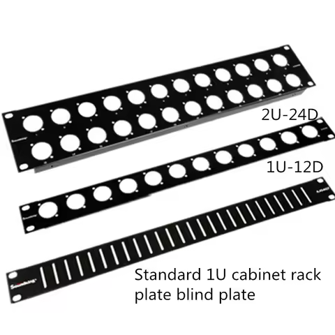 Metal Rack Panel 24 Channel 1U 2U cabinet blind board audio-video19 inch audio-video Standard 1U 12D
