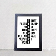 Team work poster wall decoration & frame