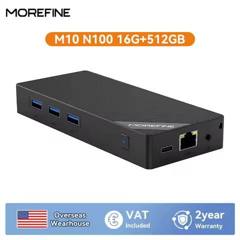 MOREFINE M10 Mini PC AlderLake N100 Portable Computer LPDDR5 12GB 512GB Windows11PRO SATA SSD 1000M 