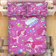 little pony Fitted Bedsheet pillowcase 3D printed Bed set Single/Super single/queen/king beddings korean cotton