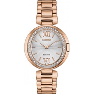 Citizen Womens Capella Quartz Watch Stainless Steel Strap Pink 14 (Model: EX1503-54A) Pink Gold Tone
