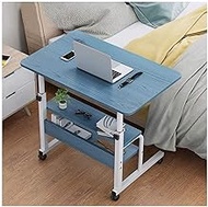 Bedside Desk C-shaped Base Laptop Desk Home Office Lazy Bedside Table Deluxe Laptop Computer Mobile Cart Overbed Table with Castors/Table/Stand Mobile Folding Table with Pulley Comfortable anniversary