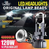 H4 Car Mini LED Headlight Fog Lens White And Yellow LED Bulb Motorcycle Bulb With Projector High Low