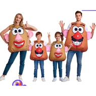 Toy Story Mr Potato Head Mrs Potato Head Parent-Child Cosplay Costume Halloween Party Cartoon Outfit