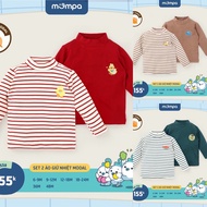 (smirks) Mompa 3cm/3 inch neck thermal shirt size 6-9m to 4 years old