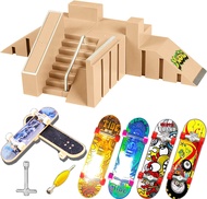 Aestheticism Skate Park Kit, Bigger Finger Skateboard Ramp,ของเล่นสเก็ตบอร์ดขนาดเล็ก2ชิ้น Fingerboar