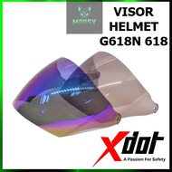 XDOT G618 Visor Helmet Rainbow / Smoke Light Black Tinted X-Dot G618N 618