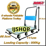 500kg Heavy Duty Hand Truck / Trolley Foldable Platform Trolley Troli (Random Colour) Tahan Lasak