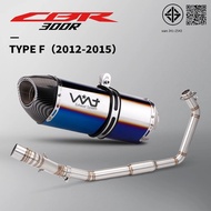 For CBR300 CB300R CBR 300 CB 300R 51mm Motorcycle Exhaust Slip-On Motorbike Elbow System Front Middl