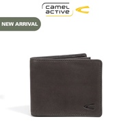 camel active Men Bi Fold Wallet Leather 6 Card Compartments Drum Finished Grey ESW9B07HBG9#GRY