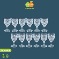 Mitra Loka (6Pcs) Gelas Kaki Tinggi Akrilik SK 6016 Golden Sunkist
